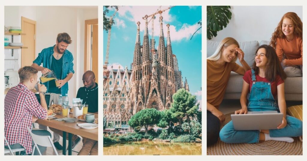remote workers working from a coliving in Barcelona