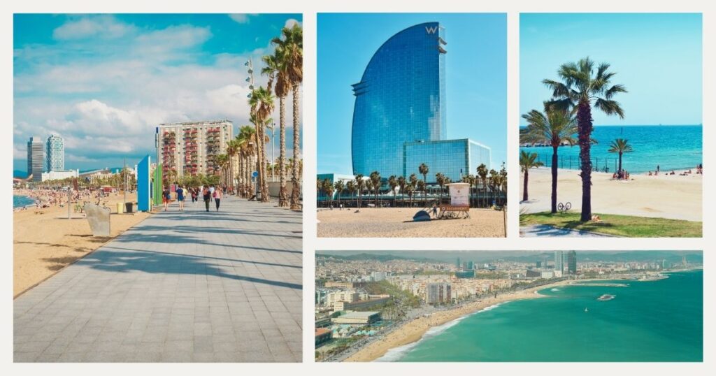 beautiful spots in urban beaches in Barcelona