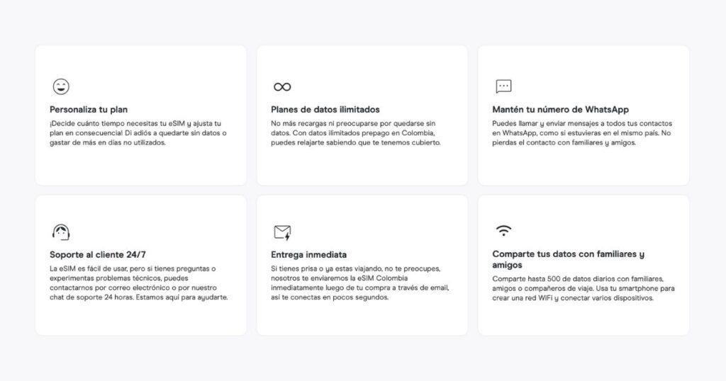 ventajas de la esim de Holafly en Colombia