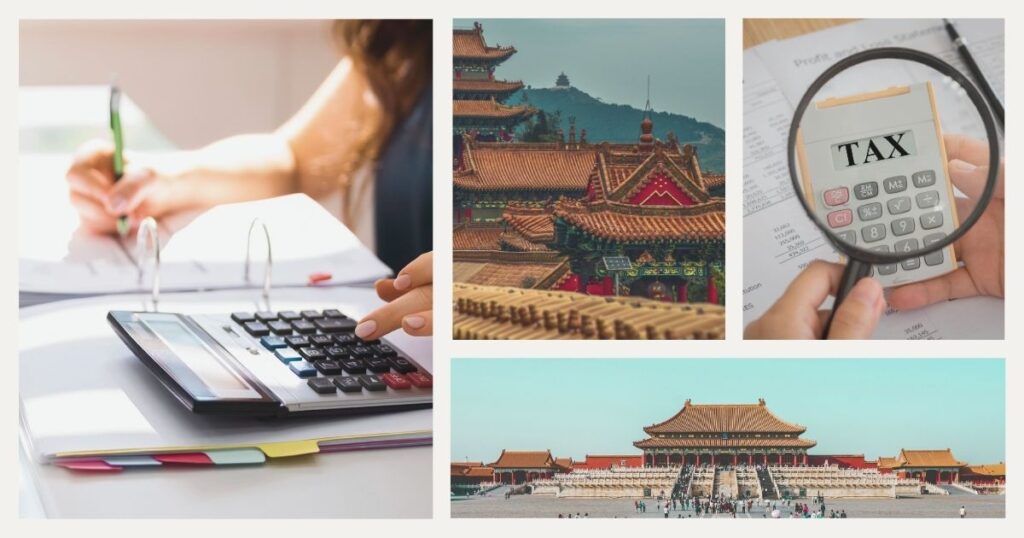 mujer calculando los impuestos a pagar en china