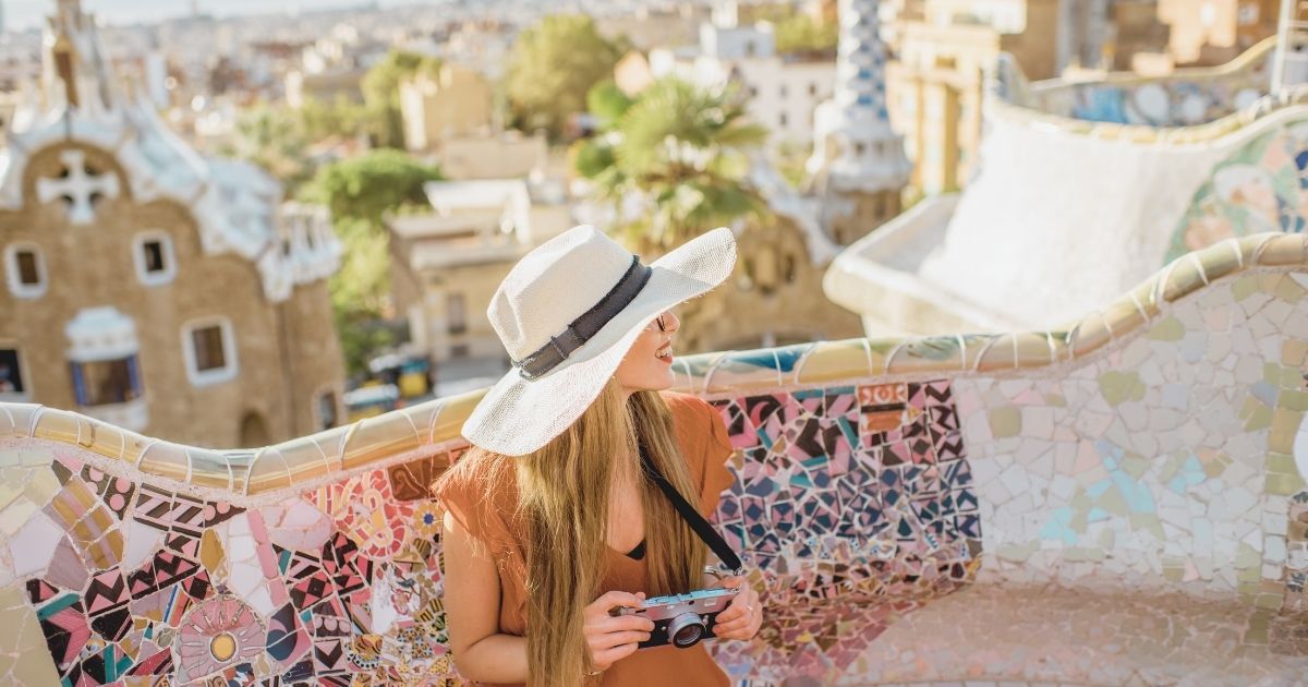 young woman visiting Barcelona