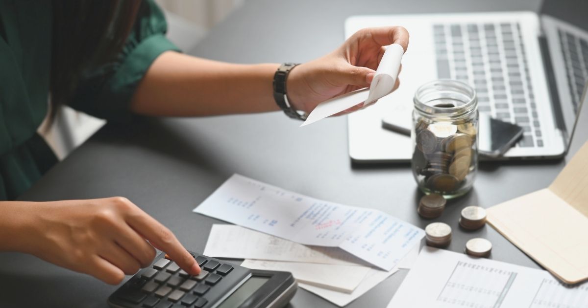 woman working in a bank for digital nomads