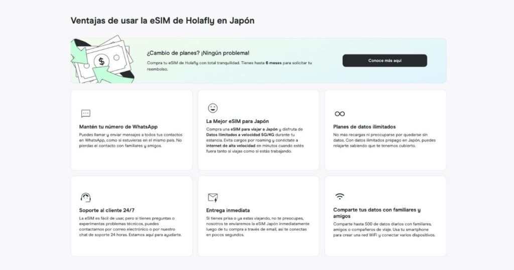 beneficios de la esim de Holafly en Japon
