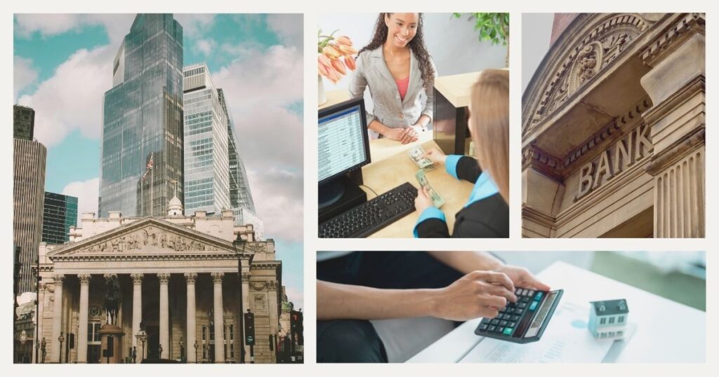 digital nomad woman getting money from a bank