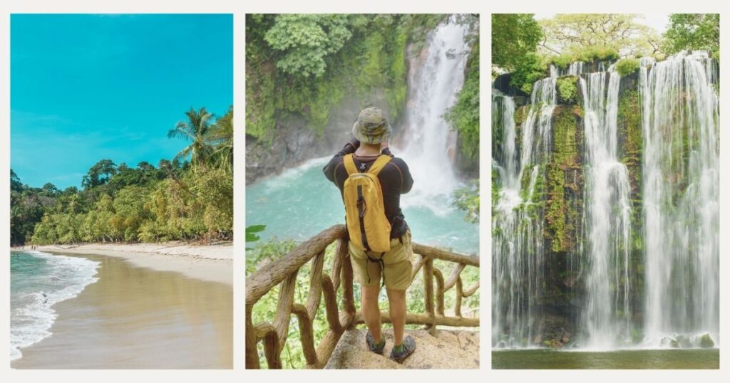 joven explorando lugares turisticos en Costa Rica con seguridad