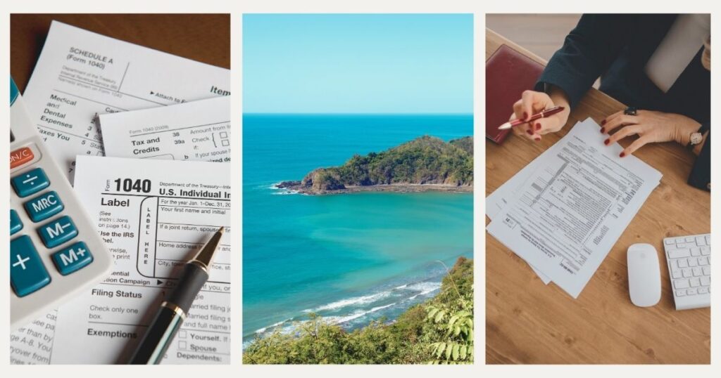mujer declarando los impuestos en Costa Rica