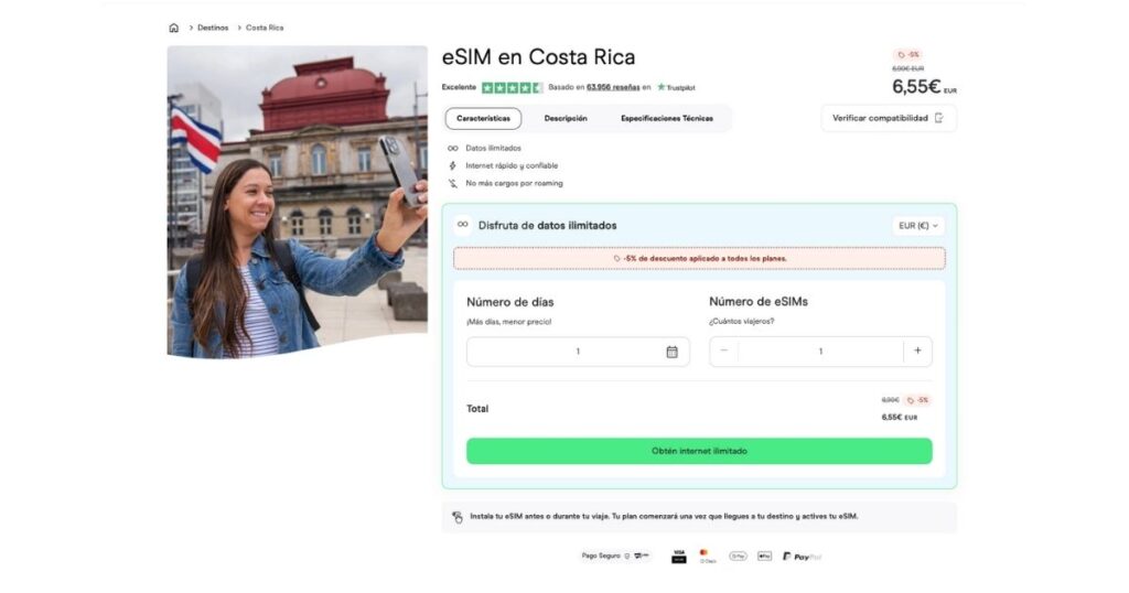 esim Holafly Costa Rica