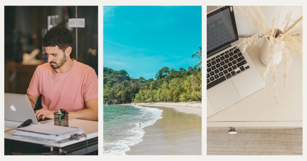 hombre trabajando en Costa Rica con el internet de Holafly