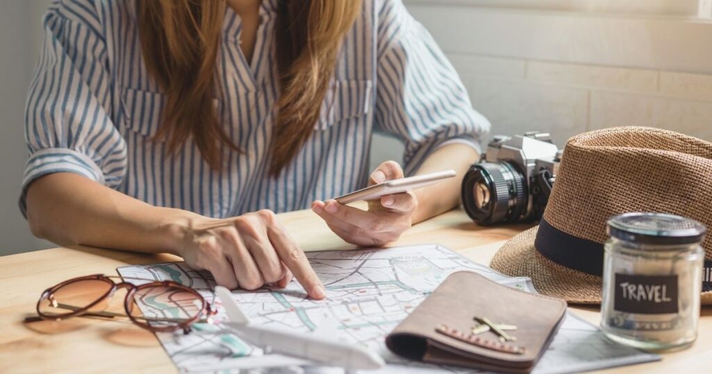 woman planning a trip to Bali