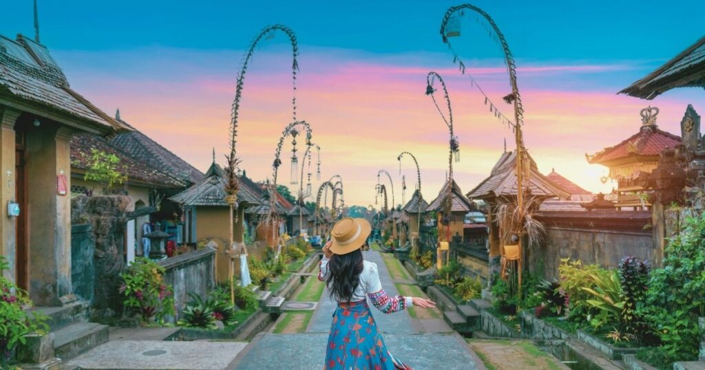 young woman exploring the beauties of Bali during a extended stay