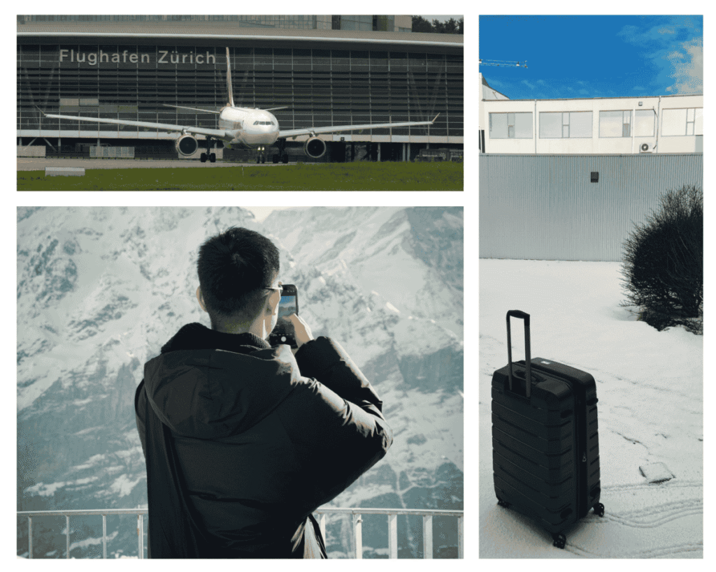 hombre-fotografia-aeropuerto-zurich-maleta-nieve-esim-suiza