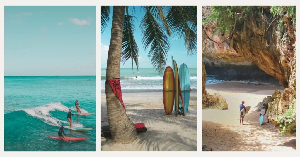 people surfing in Bali