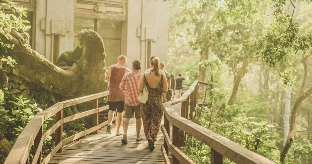people exploring Bali during a medium stay