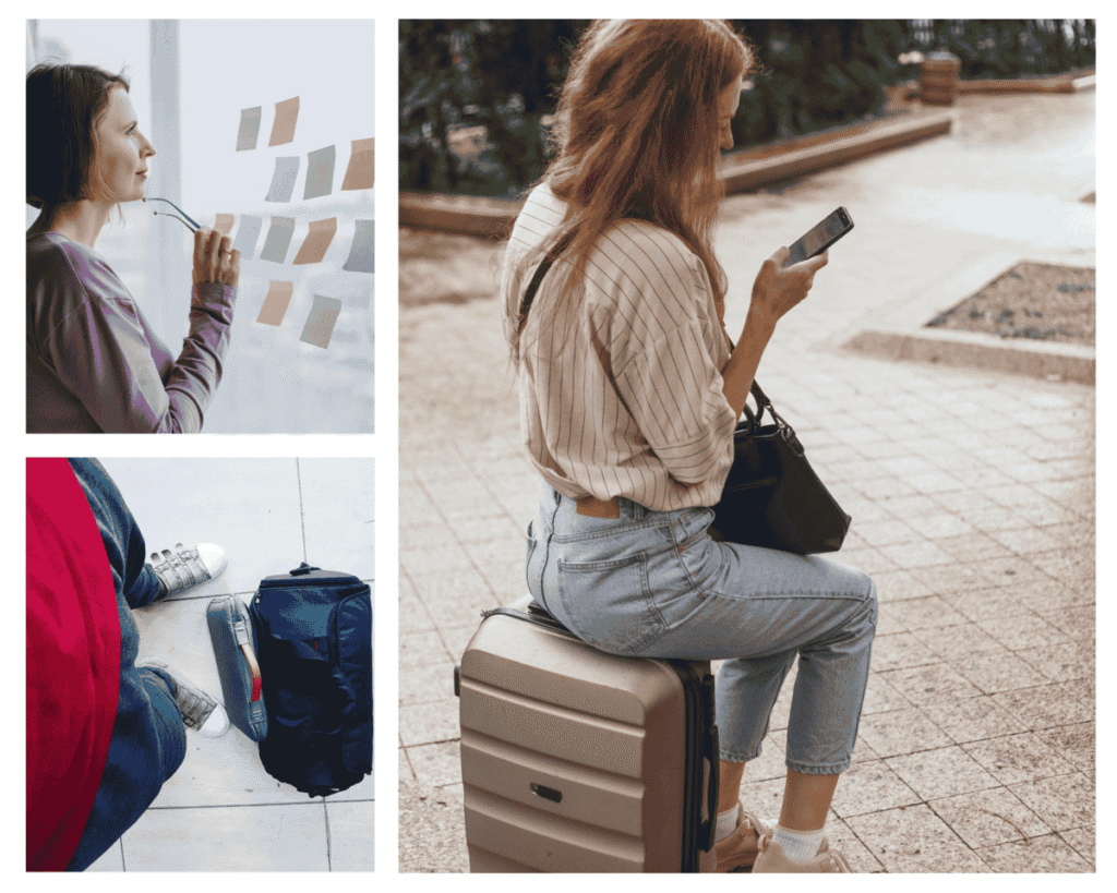 mujer-check-list-viajero-maleta-viajera-celular-roamic-esim-opiniones