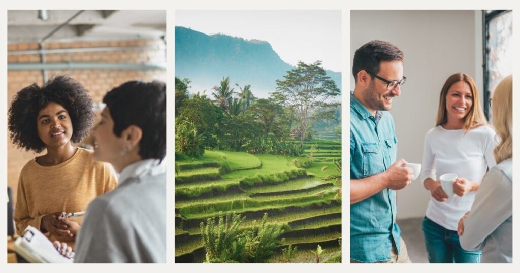 people hanging out in Bali
