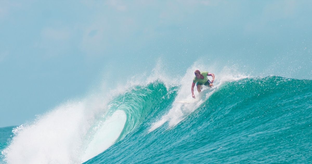 person surfing in Bali
