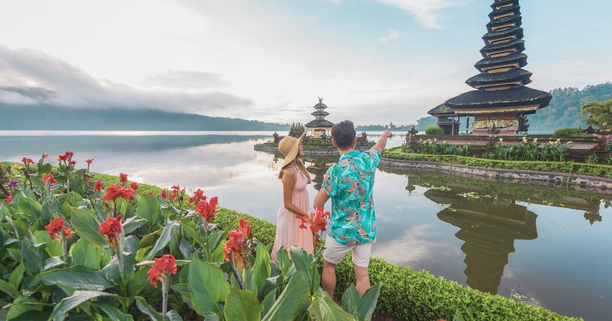 couple exploring nice places in Bali