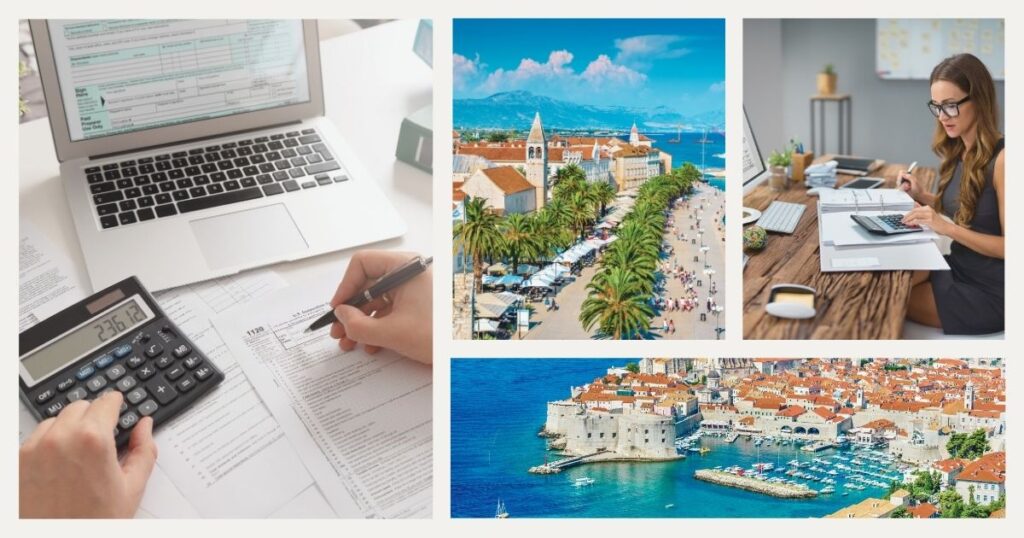 mujer contadora calculando impuestos en Croacia
