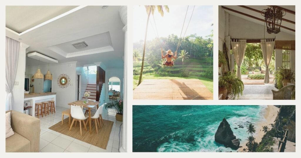 woman living in a budget accommodation in Bali