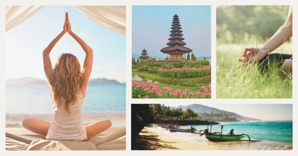 woman doing yoga in Bali