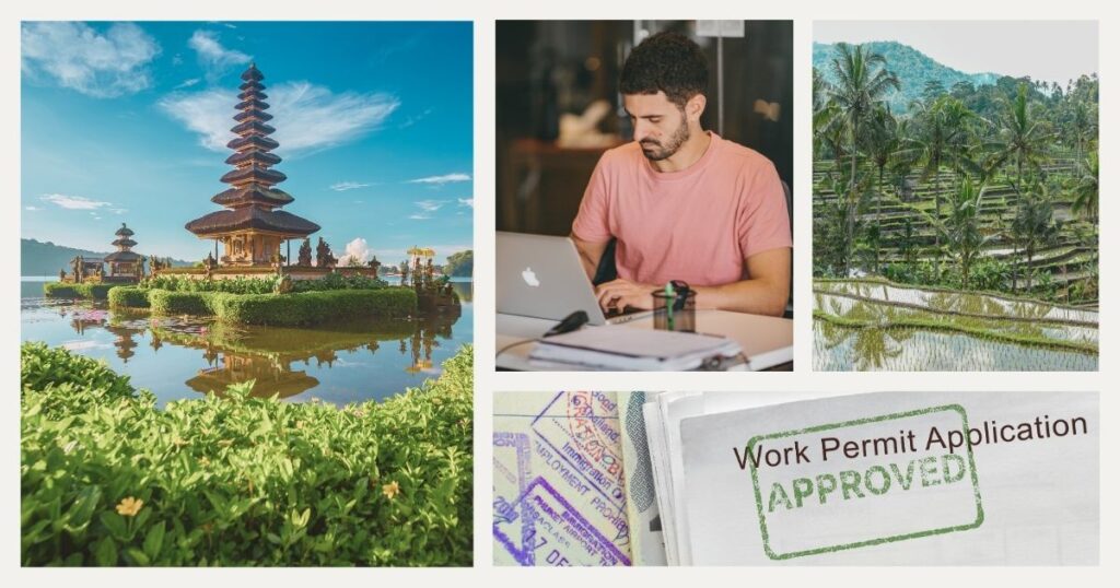 man applying for the work permit in Bali