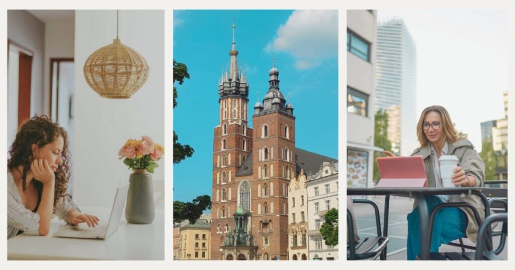 digital nomad women planning budget of cost of living in Poland