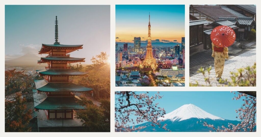 mujer viajando a Japón