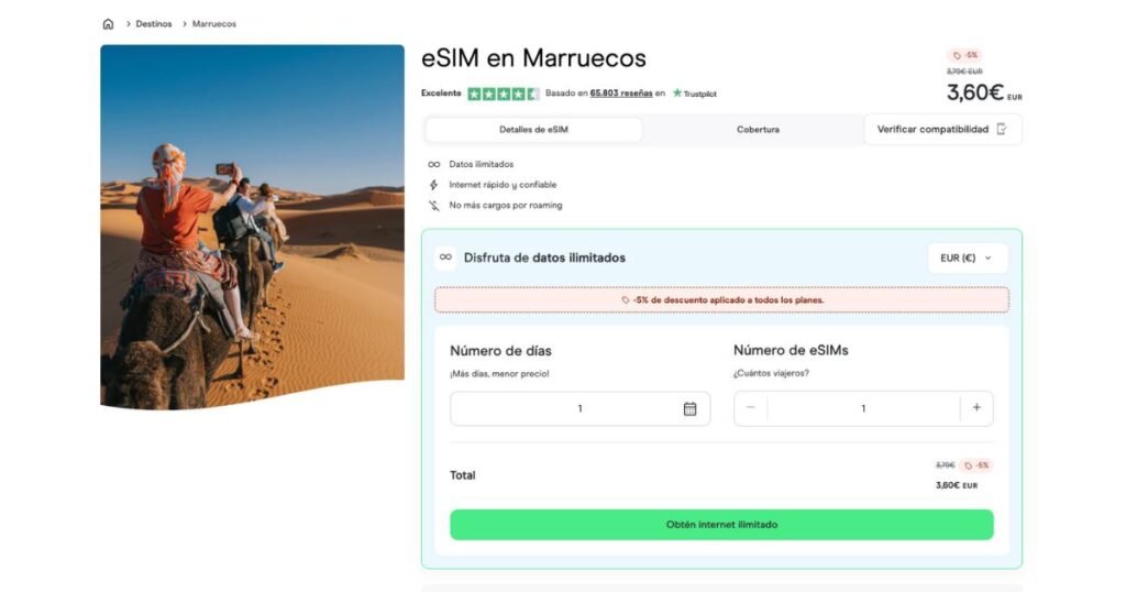 esim en Marruecos
