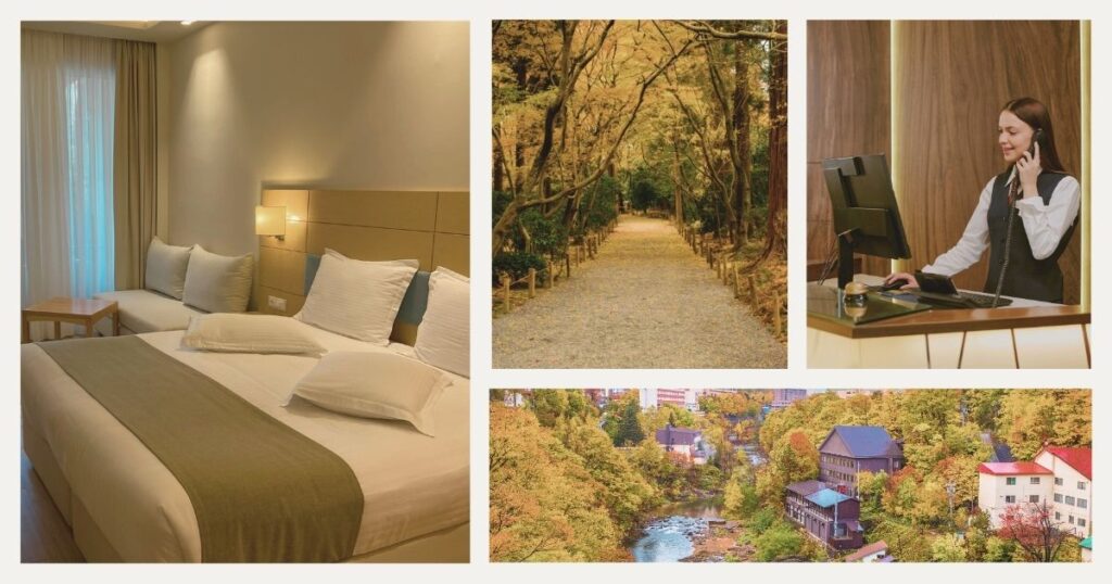 recepcionista de hotel en Japón