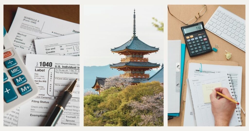 persona pagando los impuestos para turistas en Japón