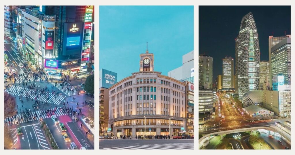 edificios localizados en los mejores barrios de Tokio