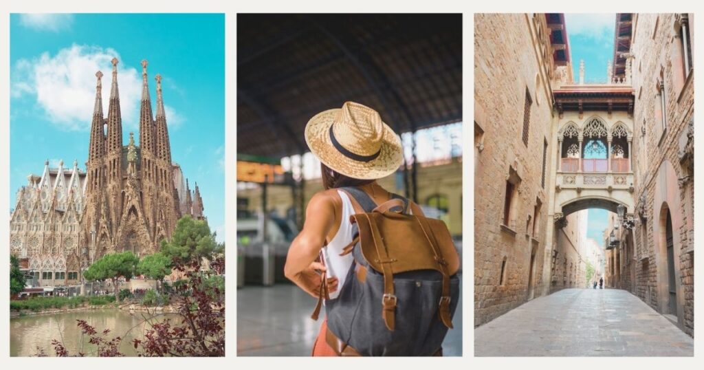 solo traveler visiting attractions in Barcelona
