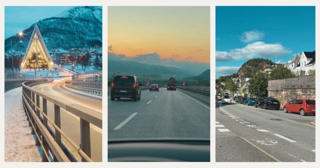 coches en las calles de Noruega