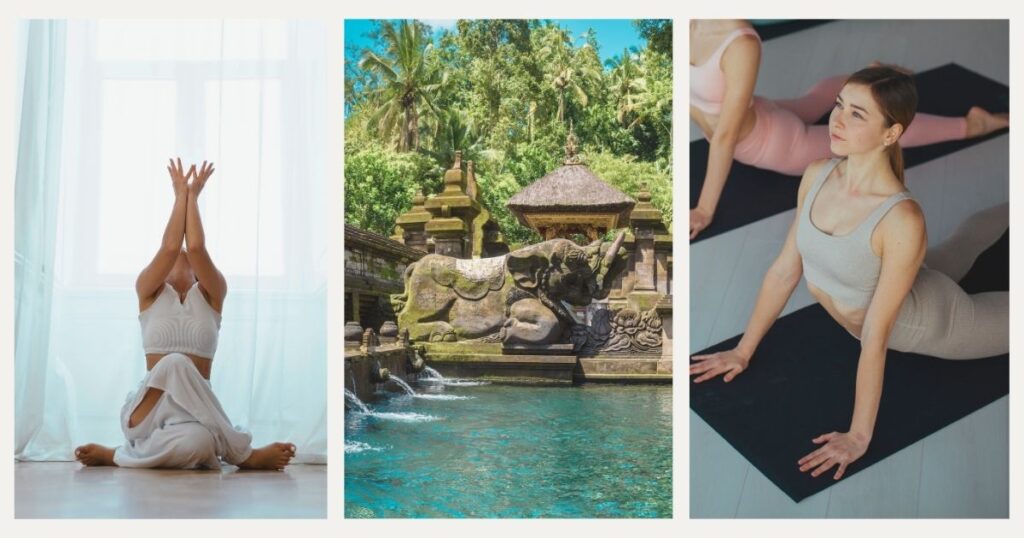 women taking yoga course in Bali