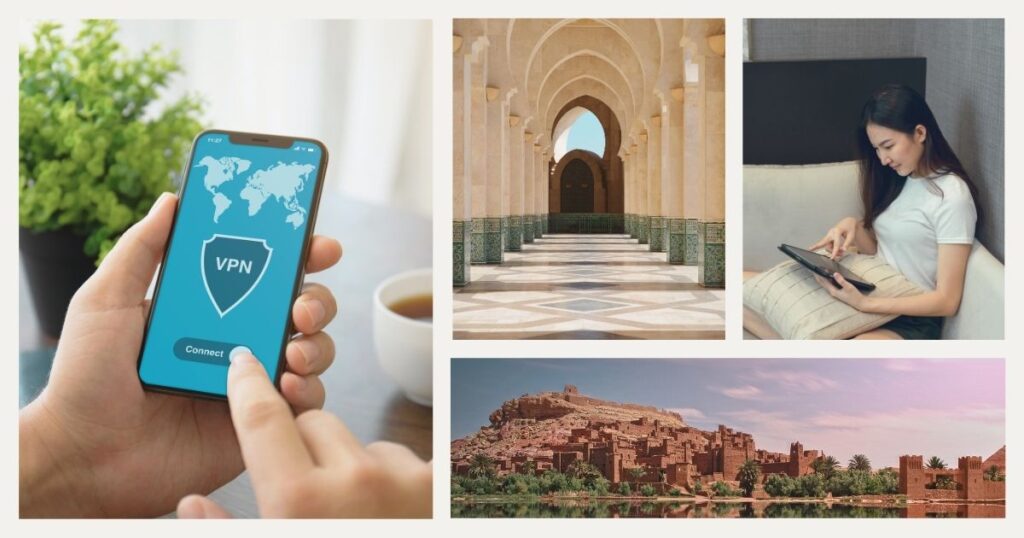 mujer usando vpn en Marruecos