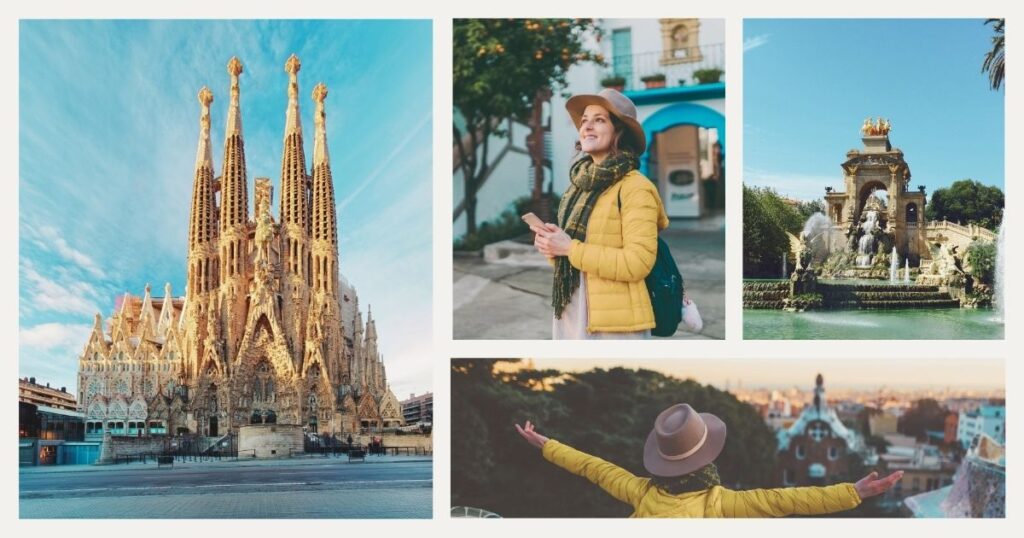 solo traveler woman exploring Barcelona
