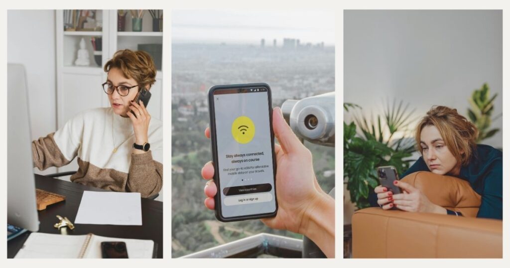 insatisfied women trying to fix Saily esim problems