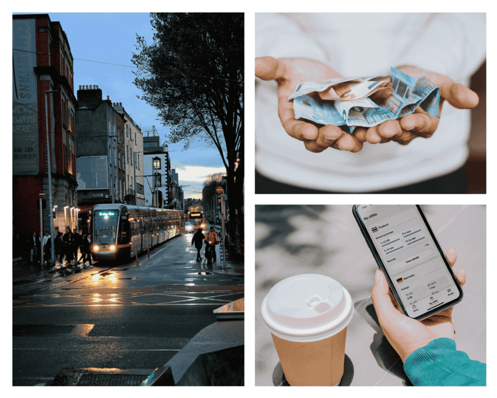 calle-dublin-euros-smartphone-requisitos-viajar-chile-irlanda