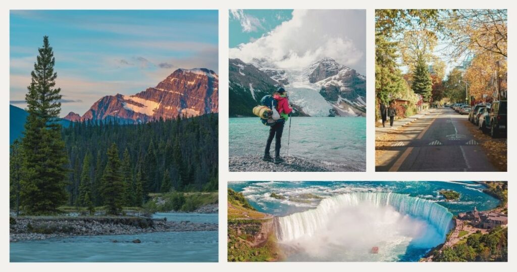 personas explorando la naturaleza en Canadá
