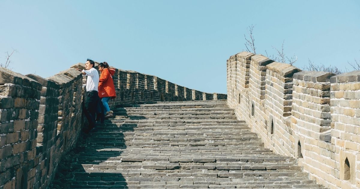 pareja en la Muralla China