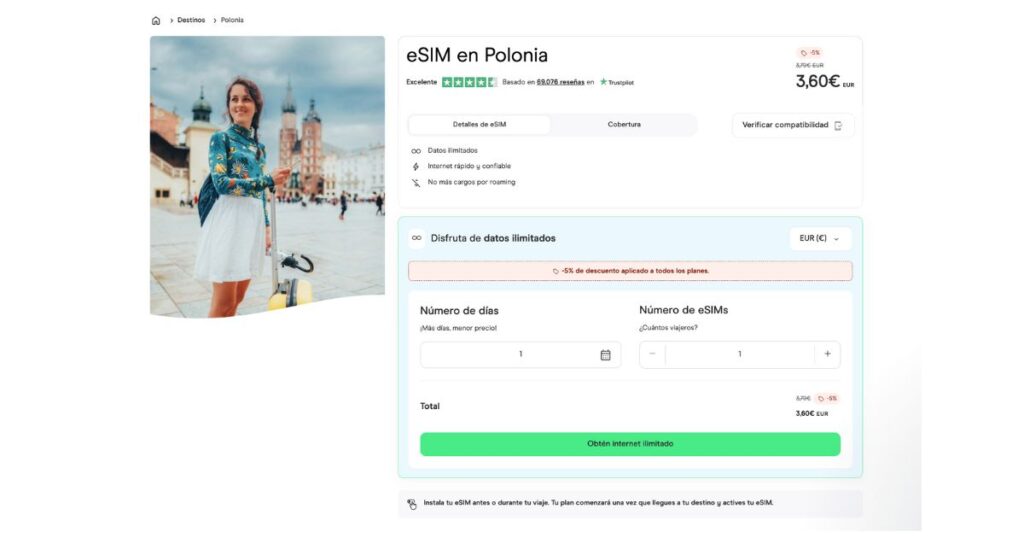 esim de Holafly para Polonia