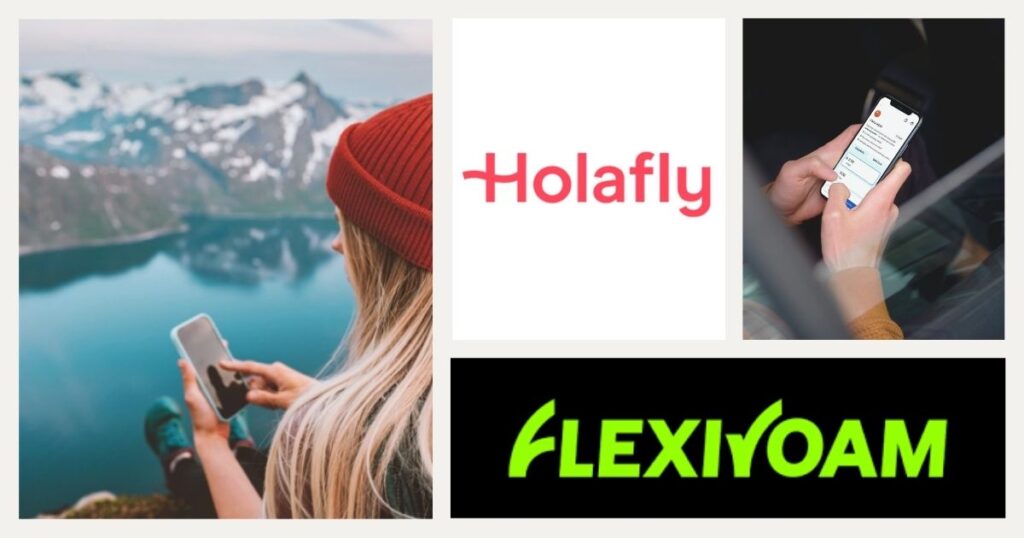 mujer navegando en internet con esim