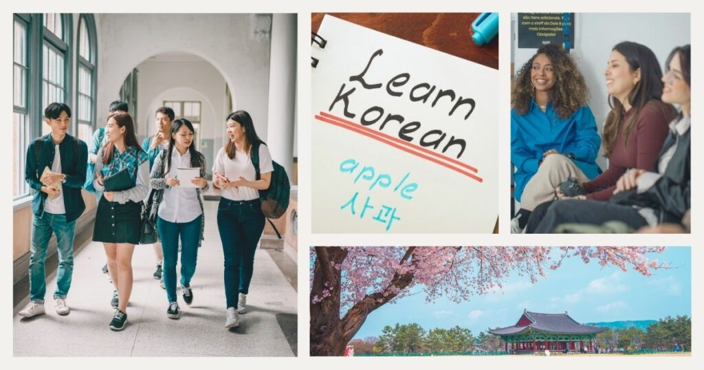 personas aprendiendo coreano