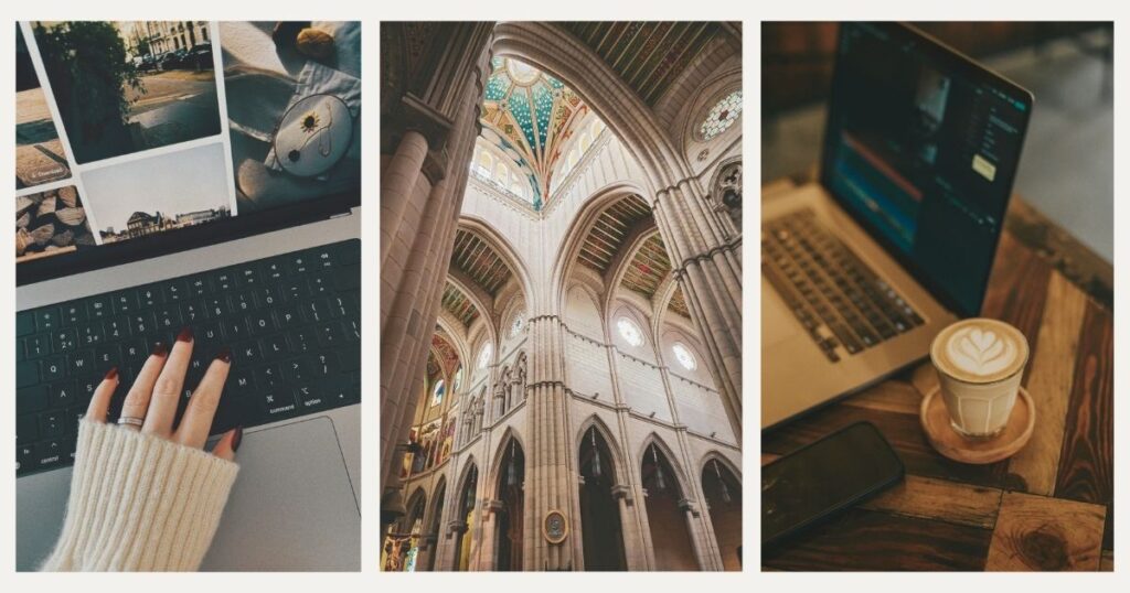 woman navigating on internet in Madrid