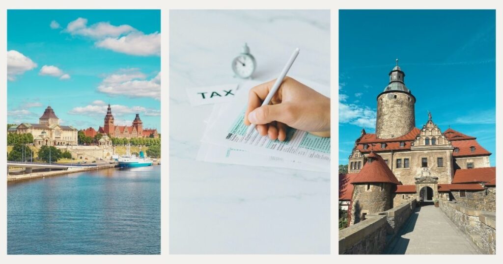 persona haciendo la declaracion de impuestos en Polonia