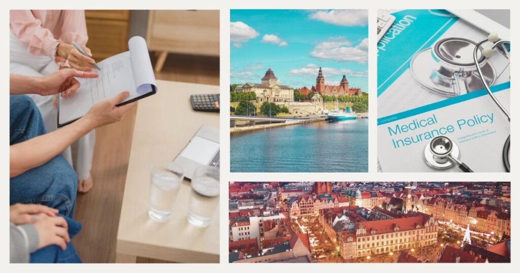 persona firmando la poliza del seguro medico en Polonia