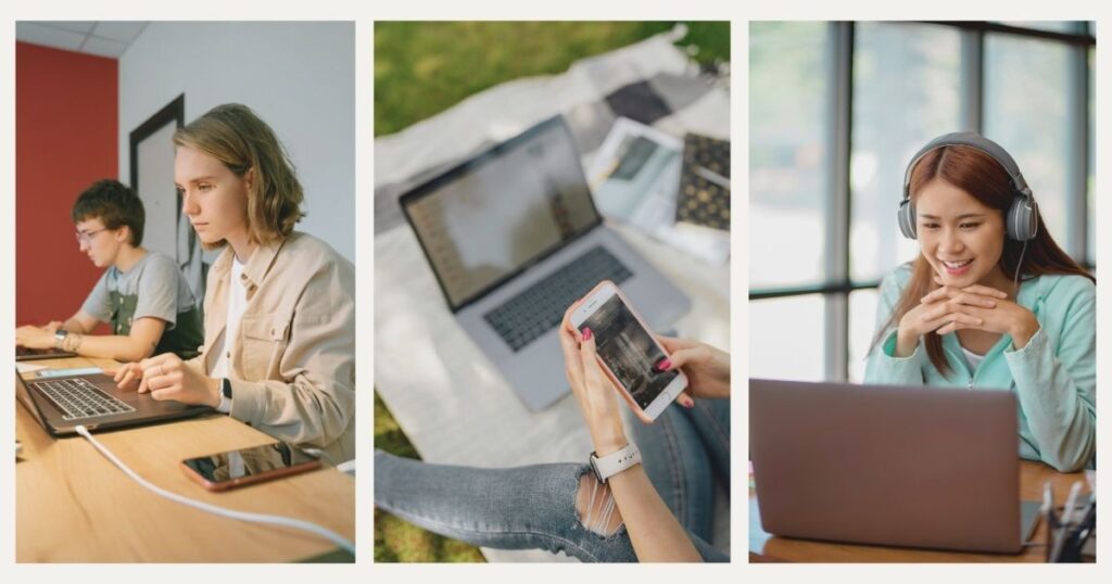 estudiantes aprovechando las ventajas de la eSIM de Holafly