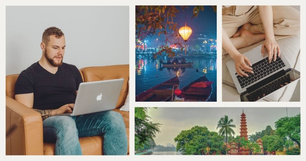 people navigating on internet in Vietnam