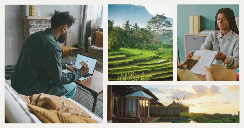 man applying for the digital nomad visa in Bali