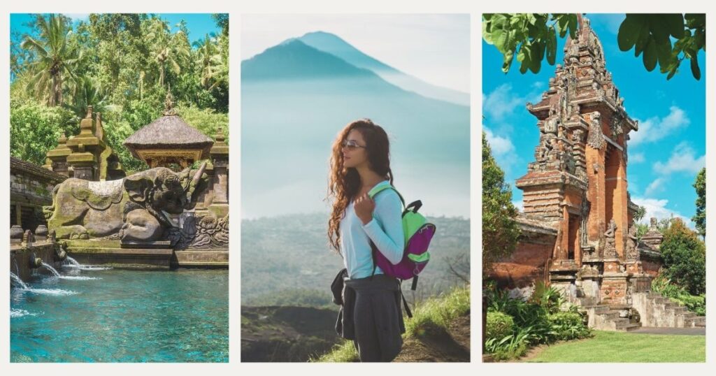 woman exploring Bali for the first time